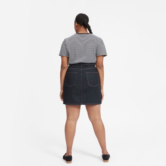 Everlane The Denim Skirt, Dark Indigo Rinse - Picture 5 of 8